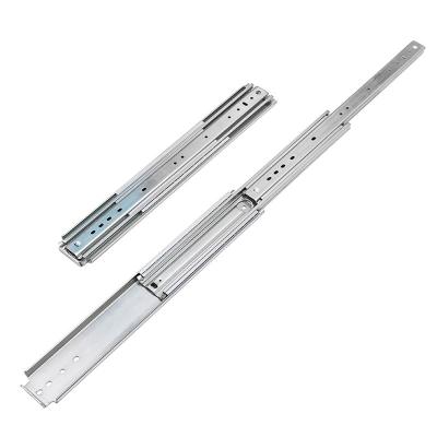 China 3 Fold+Full Extension Undermount Drawer Slides Ball Bearing Aluminum Alloy Bead Strip 76mm Drawer Slide for sale