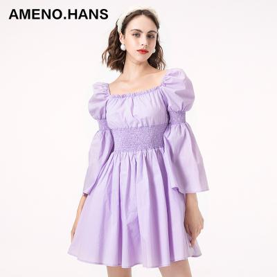 China 2021summer anti-static dresses sexy women elegant casual wear half sleeve long fabric for dresses for sale