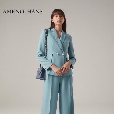 China Anti-wrinkle 2022 spring summer ladies suits for office women blazer sets suit and pants blazer pants for sale