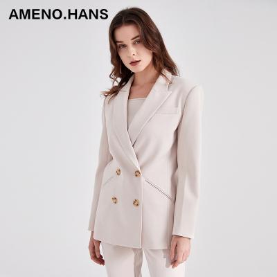 China Anti-Wrinkle Formal Shirts And Pants Women Blazers Ladies Two Piece Set Women for sale