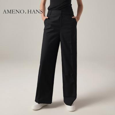 China Anti-wrinkle fashion stylish women high quality wool pants bottoms high waist trousers for sale