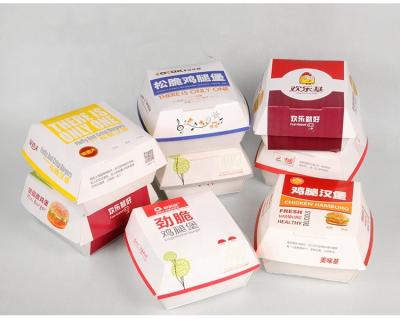 China Recyclable Hamburger Paper Box Custom Printed Hamburg Corrugated Box for sale