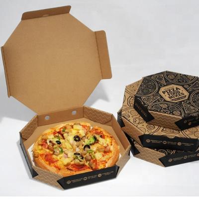 China Recyclable Whole Sale Pizza Paper Box Box Customized Hexagonal Pizza Paper Box for sale