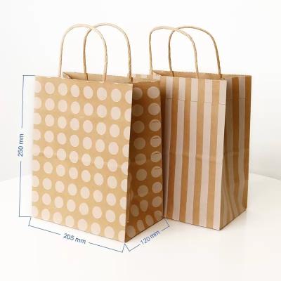 China Recyclable Wholesale Cheap Price Kraft Paper Shopping Gift Bag For Packaging for sale