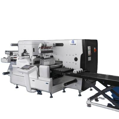 China Semi Rotary Hotels DCMQ-370 Flat Bed Die Cutting With Lapping And Convery Machine for sale