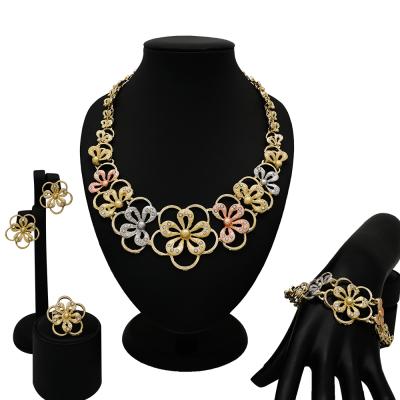 China TRENDY 18k Gold Jewelry Sets African Jewelry Sets Women Jewelry Sets In Hot Items For 2020 CJ1022 for sale