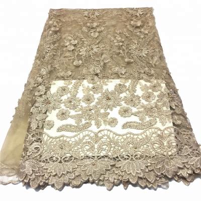 China 2018 Viable Guipure Lace Fabric Cord Lace Fabric Lace Dress Fabric LC385-8 for sale