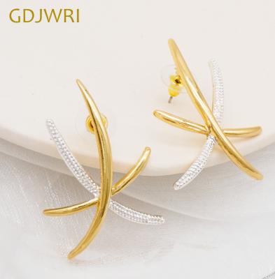 China GDJWRI TC22 Trendy Jewelry Wholesale Luxury Women Accessories Trendy 18k Gold Plated Earring 14k for sale