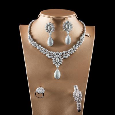 China Nigerian Jewelry Set Crystal Zircon Jewelry Set Brazilian Gold Gold Jewelry Set for sale