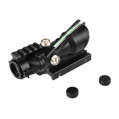 China 4X32 Fiber Sights Tactical Optics Sights Rifle Scope Cross Hunting Llluminating Microscope Black With Top Rail Mount HY9113-3 / HY9114-3 for sale