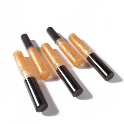 China High Finish Logo Lip Topper Custom Long Lasting Shine and Bright Shine Clear Lip Gloss with Gold Glitter for sale