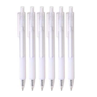 China office & School Transparent Pen Press Pen Large Capacity Student Writing Signature Neutral Black Pen for sale