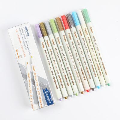 China office & School Pen 10colorset Diy Painting Permanent Metallic Markers Pen for sale