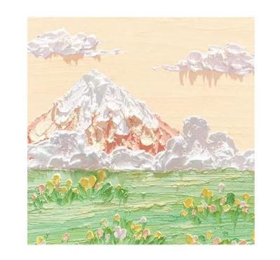 China Notepads landscape three-dimensional beautiful oil painting sticky notepad for sale