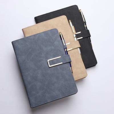 China office & School Supplies Wholesale High Quality Custom Buckle Notebook Business Leather Custom Logo for sale