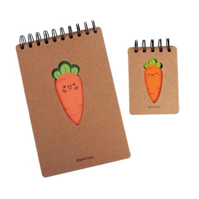 China office & School Supplies Cutout Design Carrot Coil Book for sale