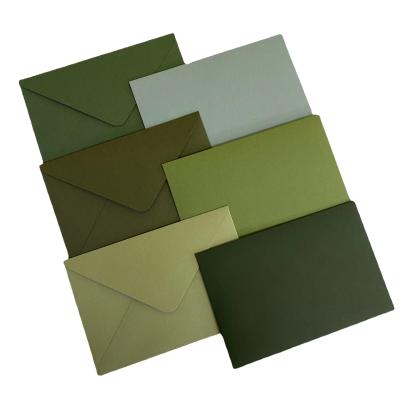 China High Quality Avocado Classic Color Solid Color Gauze Paper Card Sleeve Envelope for sale