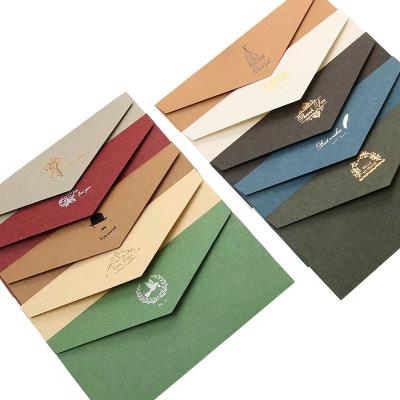 China Business and Gift Envelopes Wholesale Western Style Invitation Wrapping Paper Exquisite Tan Color Wrapping Paper Custom Logo for sale