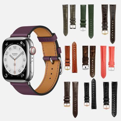 China Fanshion Apple Men's Mechanical Transparent Fully In Wrist Band Ladies Genuine Leather Straps For Watches for sale