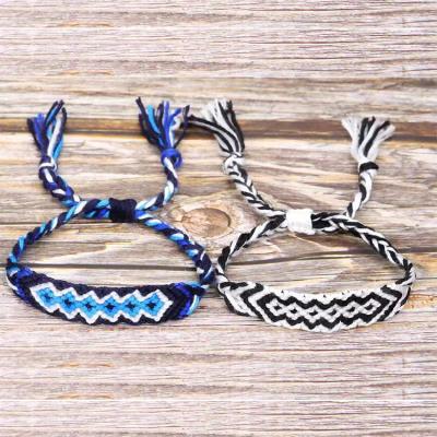 China 925 Sterling Silver TRENDY Handmade Bracelets Black Red Rope Lucky Bead Woven Braided Bracelets for Couples Jewelry for sale