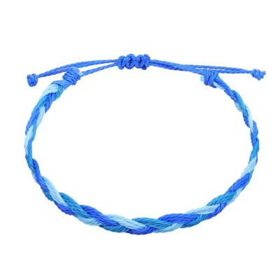 China Fashionable Unisex Promotional Unisex Braided Cotton Rope Women Adjustable Colorful Handmade Rope Woven Rope Bracelet for sale