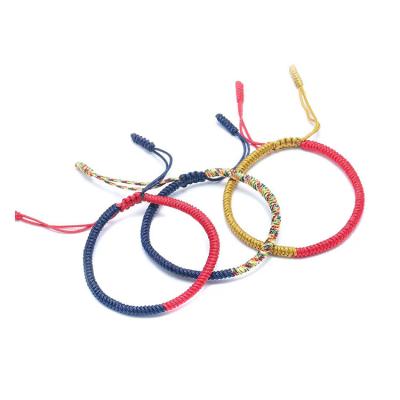 China FASHIONABLE Wholesale Wax Adjustable Cheap Rope Handmade Woven Bracelet for sale