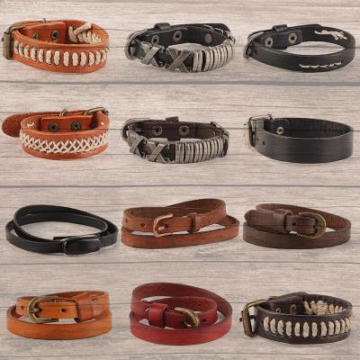 China Customized Clasp Types Braided Leather Bracelet With Names for sale