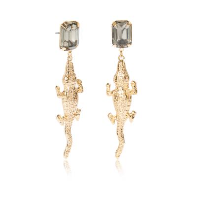 China Trendy Fashion Drop Earrings Gold Plated Earrings Crocodile for sale