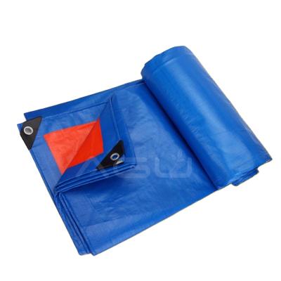 China Blue PE HDPE Tarpaulins Plastic Fabric Waterproof High Tear-Resistant for sale