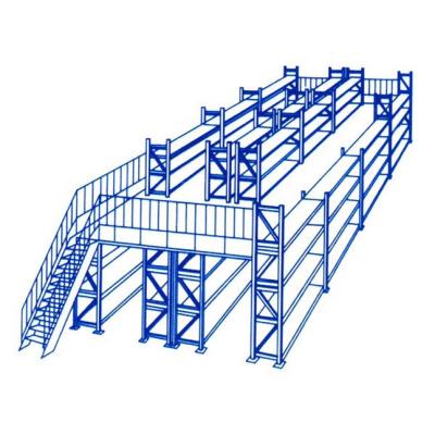 China Victory Warehouse Corrosion Protection and Mezzanine Floor Storage Mezzanine Shelving Warehouse Mezzanine Floor Rack Shelf for sale