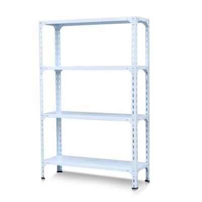 China Hot Selling Corrosion Protection Angle Light Duty Steel Slotted Shelving Racking More Efficiency for sale