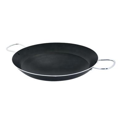 China Sustainable Outdoor Kitchen Restaurant Round Dish Cooking Frying Pan Spanish Seafood Grill Paella Pan for sale