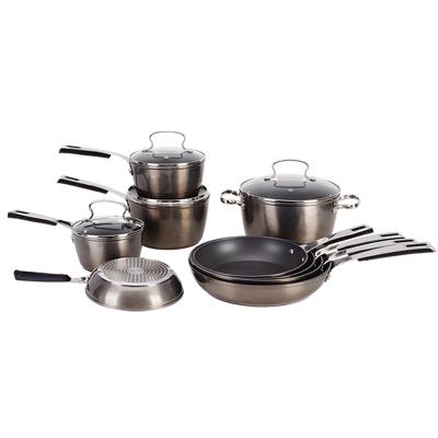 China Sustainable Hot Cookware Set Pots And Pans Non Stick Kitchen Camping Cookware Sets Cooking Pot for sale