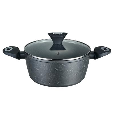 China Forgen Round Kitchen Tools Eco - Friendly Cookware Non Stick Casserole With Lid for sale