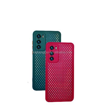 China High Quality Ultra Thin Soft Heat Dissipation Shockproof Mesh Breathable TPU Mobile Phone Cover For Sam S21 S21 plus S21Ultra A03S 164MM for sale