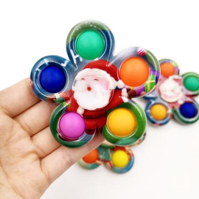 China Eductional Preschool Toys Spinning New Fidgety Person Christmas Gifts 5 Sides Custom Sound Finger Fidget Spinning Sensory Toys Push Bubbles Spinning Fidgety Person Toys for sale