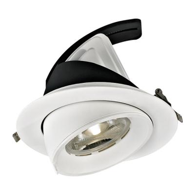 China Nordic Minimalist Adjustable 360 ​​Surface Adjustable European Standard Recessed 25W Lucent COB LED Gimbal Downlight Spotlight for sale