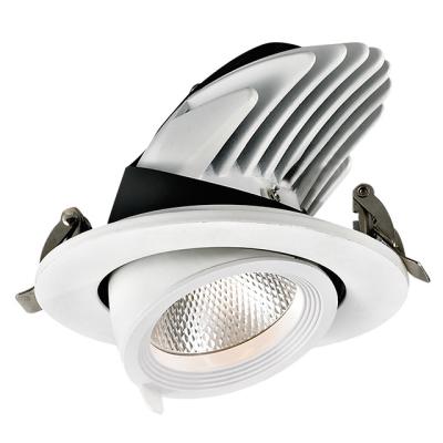 China Minimalist High Quality High Lumen Ceilling 30W LED Recessed Rotating Downlight Gimbal Spotlight for sale