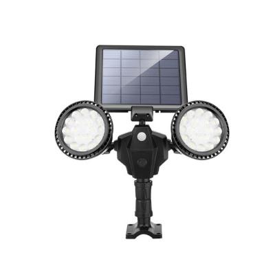 China Garden IP65 Waterproof Two Heads Smart Control 3W Solar Light Outdoor Garden Lights for sale