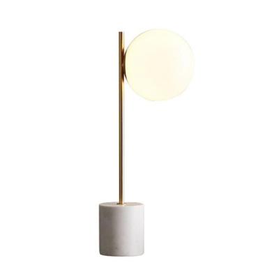 China Modern factory price custom design decoration engineering 7W white marble base hotel small led table lamp for sale