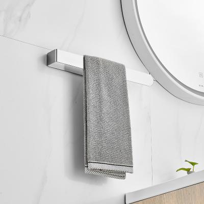 China No Towel Rack Stainless Steel Bathroom Toilet Shelf Bathroom Heating Perforated Towel Rack for sale