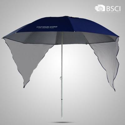 China Outdoor Furniture UV Windproof Fishing Beach Umbrella With Sides Fishing Umbrella Tent With Shelter for sale