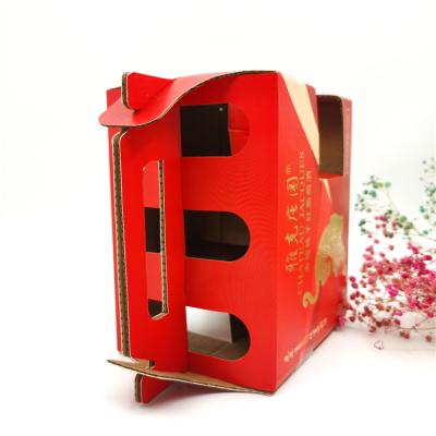 China Factory Custom Cheap Corrugated Paper Recyclable Portable Self Locking Gift Box Fruit Box Mine Box for sale