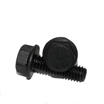 China M6 M8 M12 m14 m16 m19 Steel Black Oxide Hex Flange Bolt DIN6921 for sale