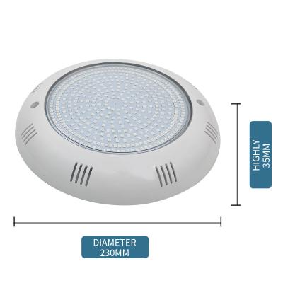 中国 2021 Most Popular 24W 7 Colour Remote Control ABS+PC Wall-Mounted Plastic Swimming Pool Led Light 販売のため