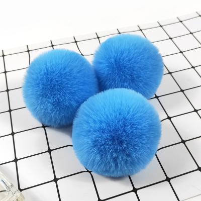 China Cheap Wholesale Custom Artificial Soft Hand Feeling Various Colors and Sizes 3-10cm Rabbit Fur Ball Accessories, Cell Phone Fur Pom Poms for sale