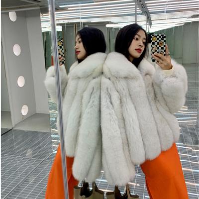 China Anti-wrinkle 2021 autumn and winter fashion hot sale hot imported blue fox new plus fur coat female short fur for sale