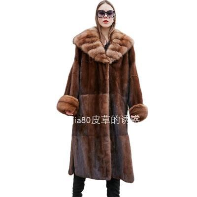 China Anti-wrinkle China 2021 imported mink fur coat gold jacket fashionable atmosphere for sale