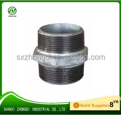 China Malleable Iron Pipe Fittings Malleable Hexagonal Nipple for sale