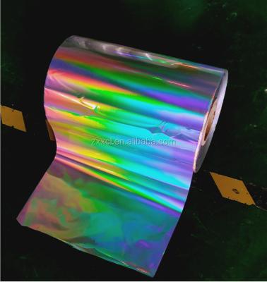 China Película de laminação PET holográfica Rainbow sem costura para processo de laminação úmida de 15 microns à venda